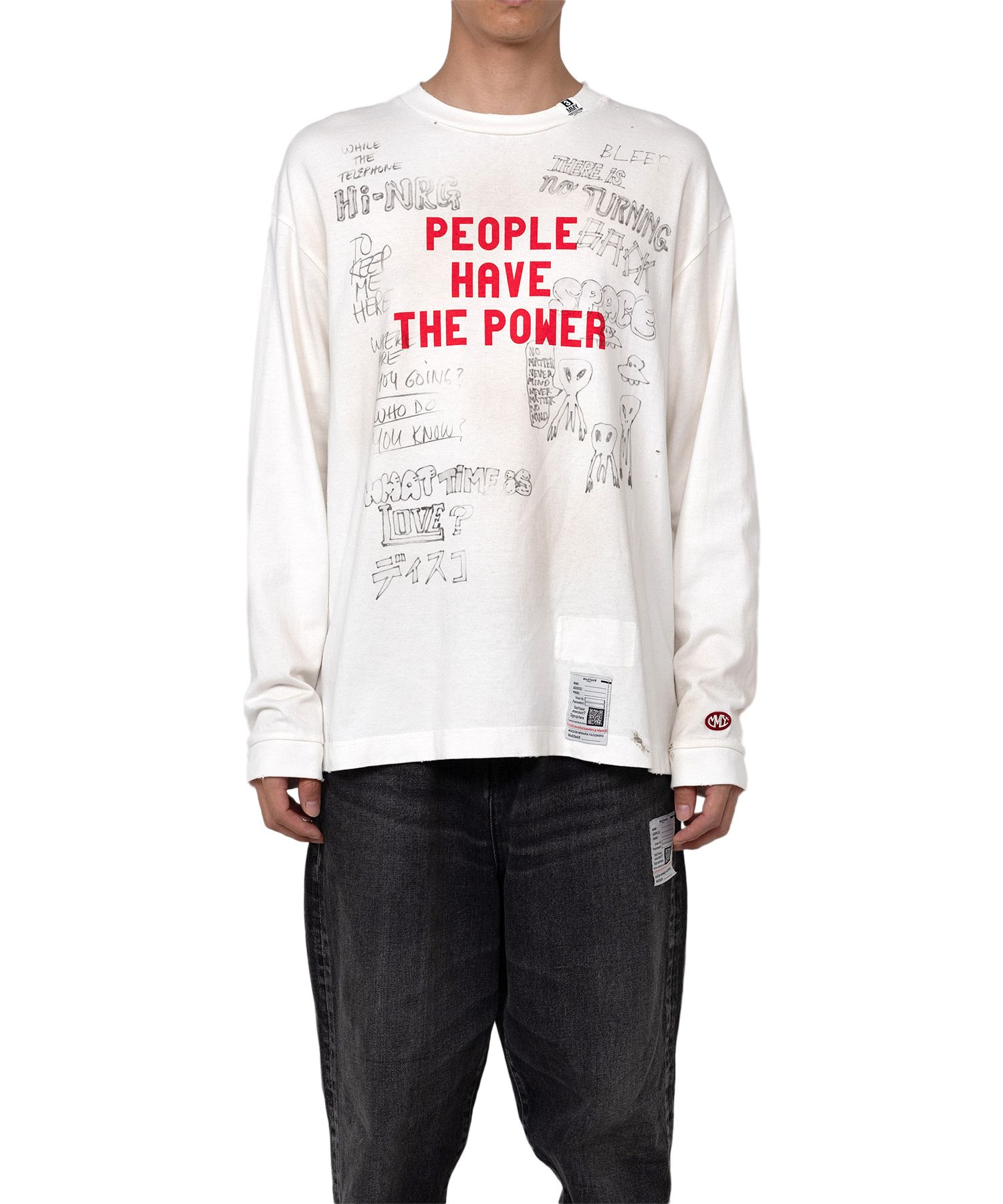 Distressed Long-Sleeve T-shirt