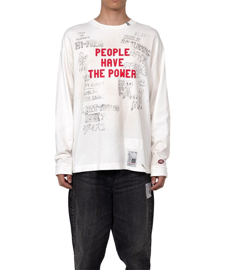 Distressed Long-Sleeve T-shirt