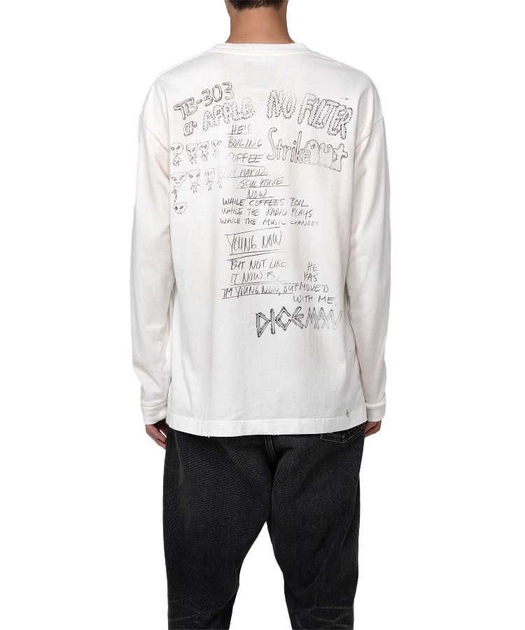 Distressed Long-Sleeve T-shirt