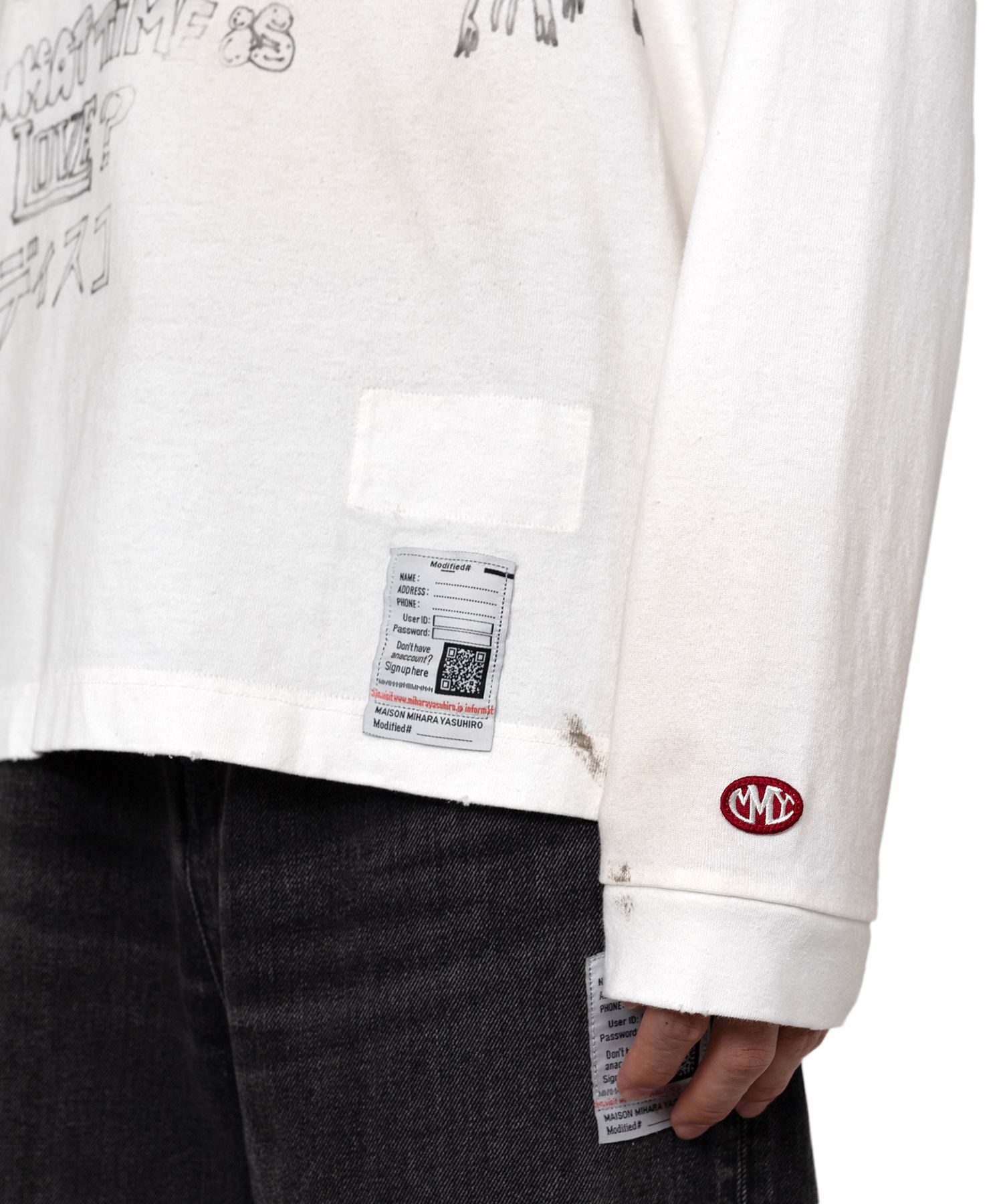 Distressed Long-Sleeve T-shirt