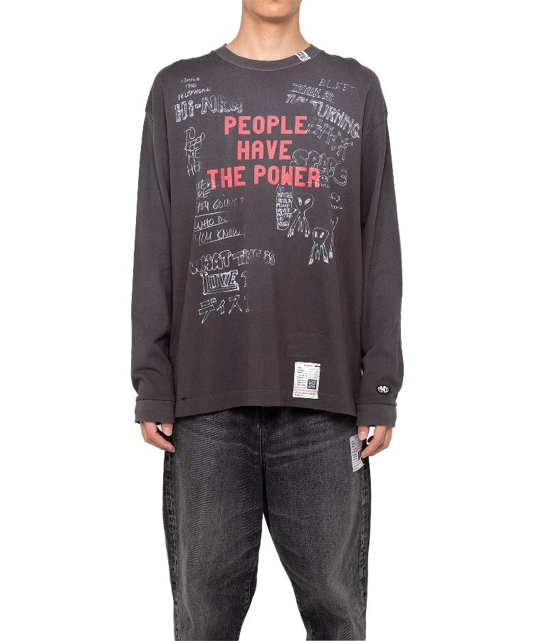 Distressed Long-Sleeve T-shirt