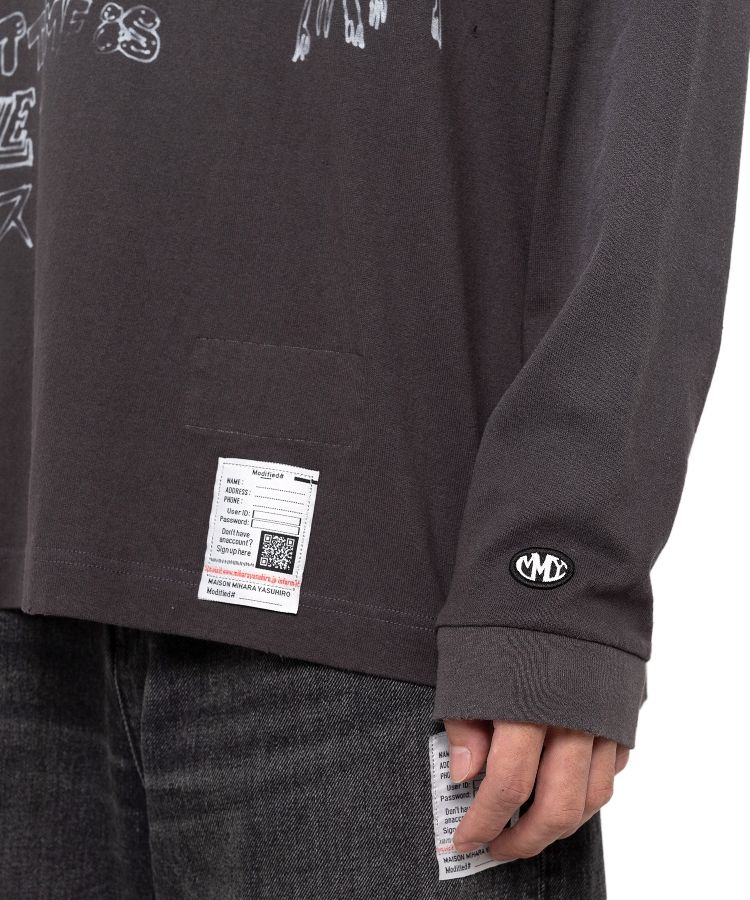 Distressed Long-Sleeve T-shirt