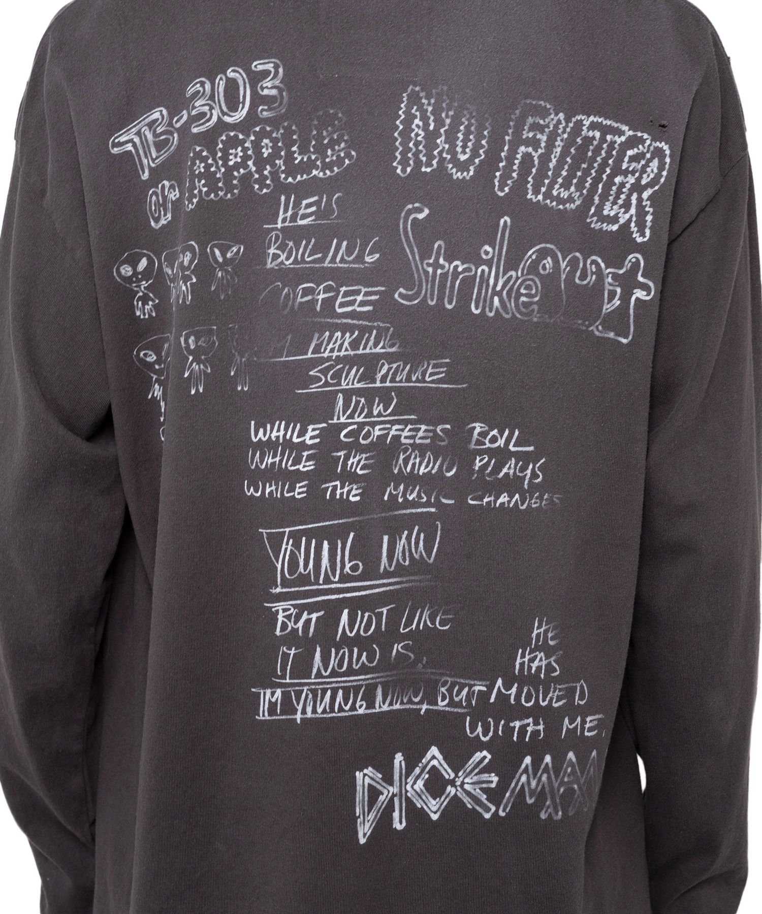 Distressed Long-Sleeve T-shirt