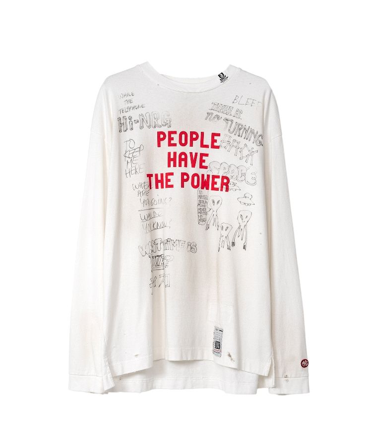 Distressed Long-Sleeve T-shirt