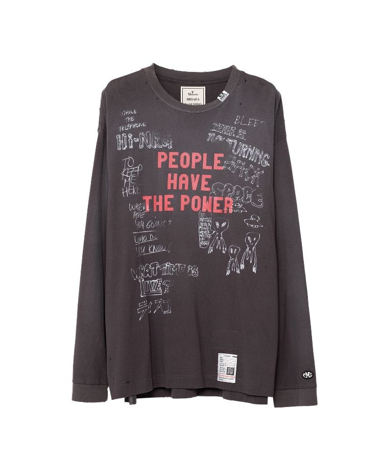 Distressed Long-Sleeve T-shirt