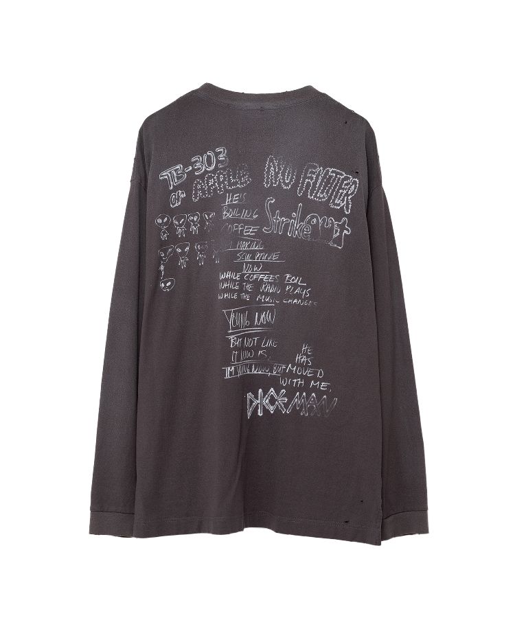 Distressed Long-Sleeve T-shirt