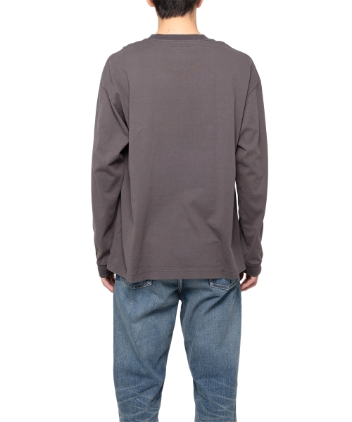 Distressed Smily Face Printed LS T-shirt