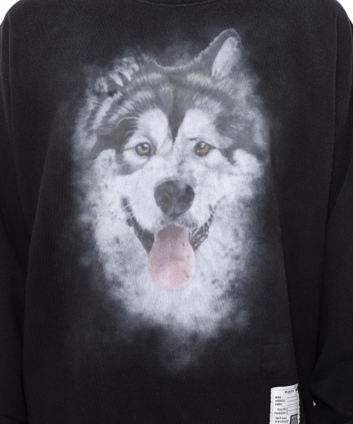 Distressed Dog Printed Sweatshirt