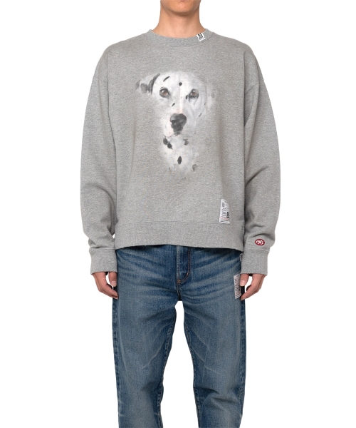 Distressed Dog Printed Sweatshirt