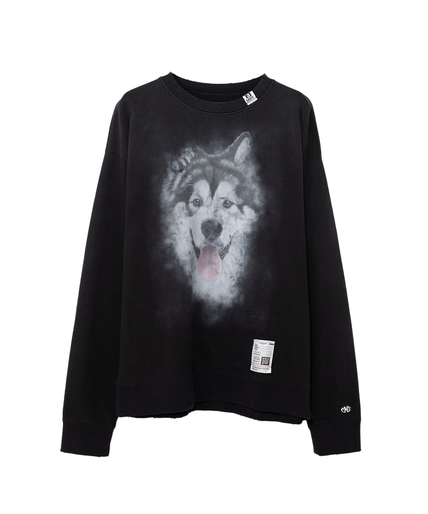 Distressed Dog Printed Sweatshirt