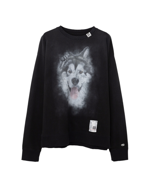 Distressed Dog Printed Sweatshirt