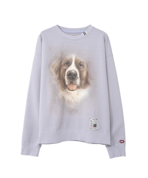 Distressed Dog Printed Sweatshirt
