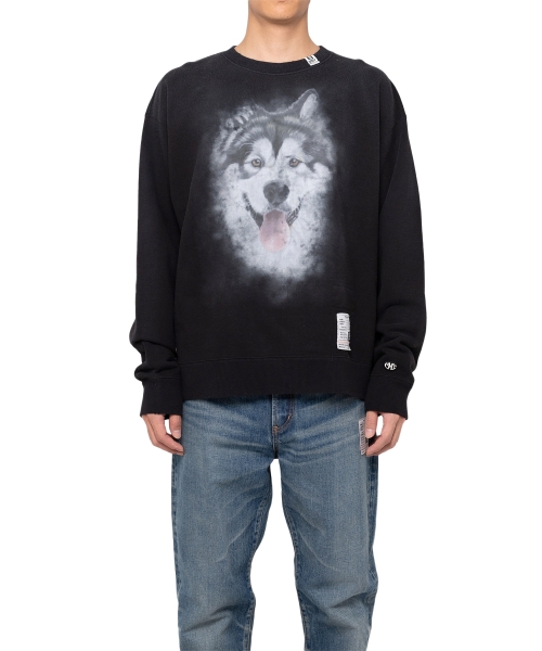 Distressed Dog Printed Sweatshirt