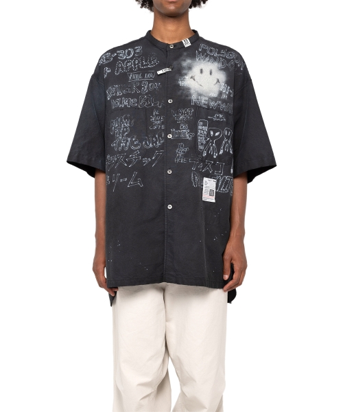 Distressed Half-sleeve Shirt