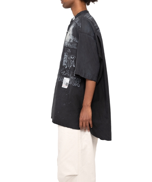 Distressed Half-sleeve Shirt