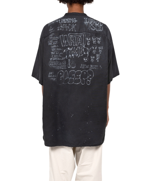 Distressed Half-sleeve Shirt