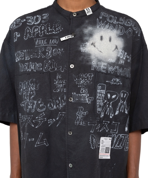 Distressed Half-sleeve Shirt