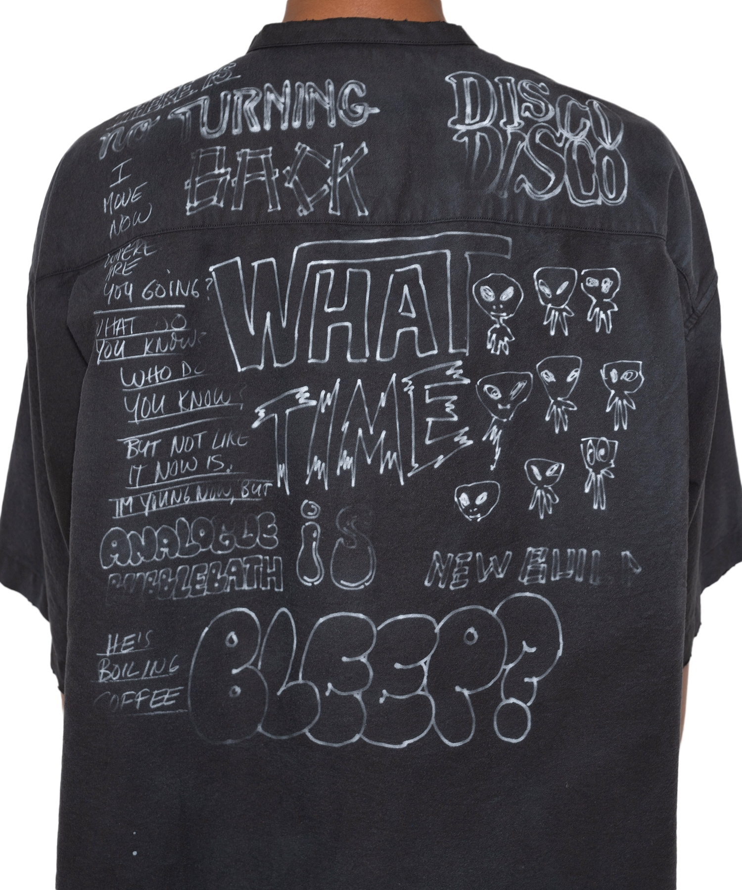 Distressed Half-sleeve Shirt