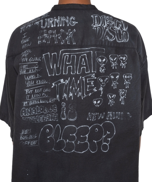 Distressed Half-sleeve Shirt