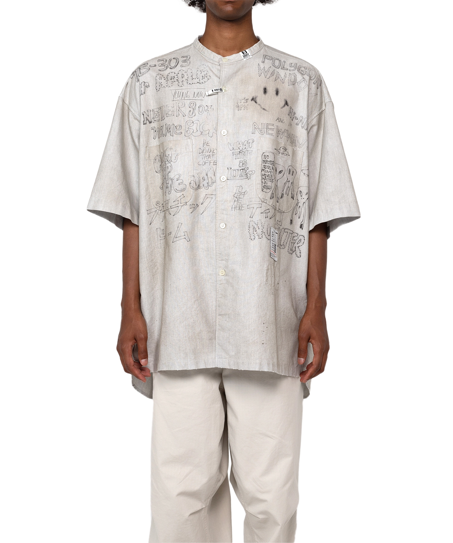 Distressed Half-sleeve Shirt