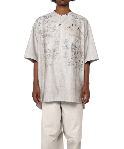 Distressed Half-sleeve Shirt