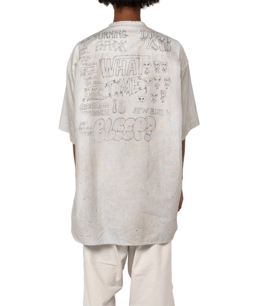 Distressed Half-sleeve Shirt