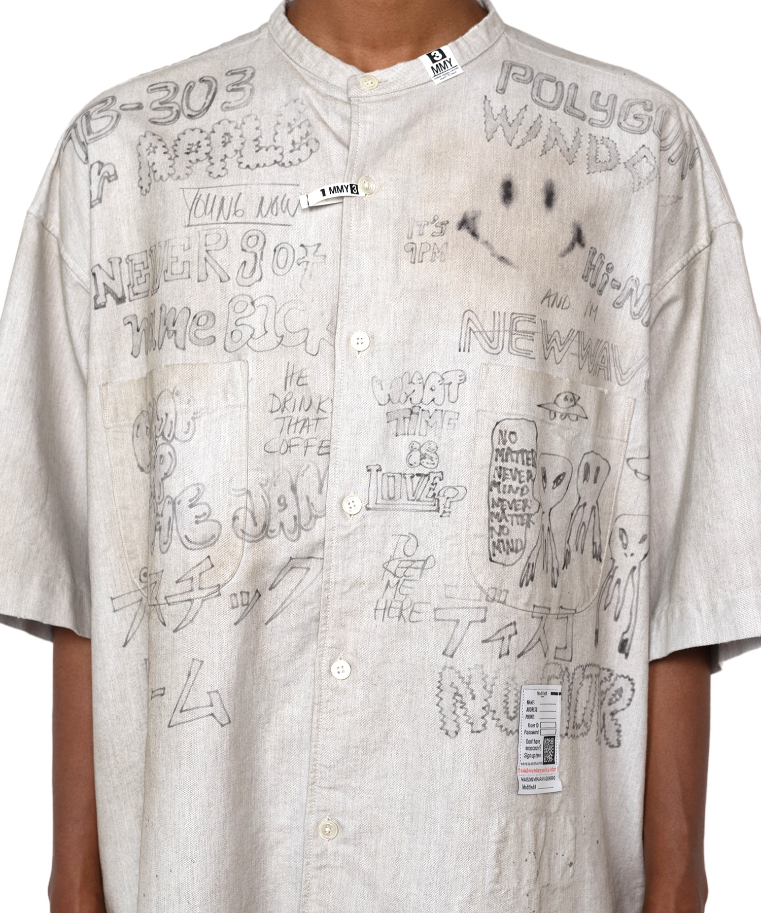 Distressed Half-sleeve Shirt