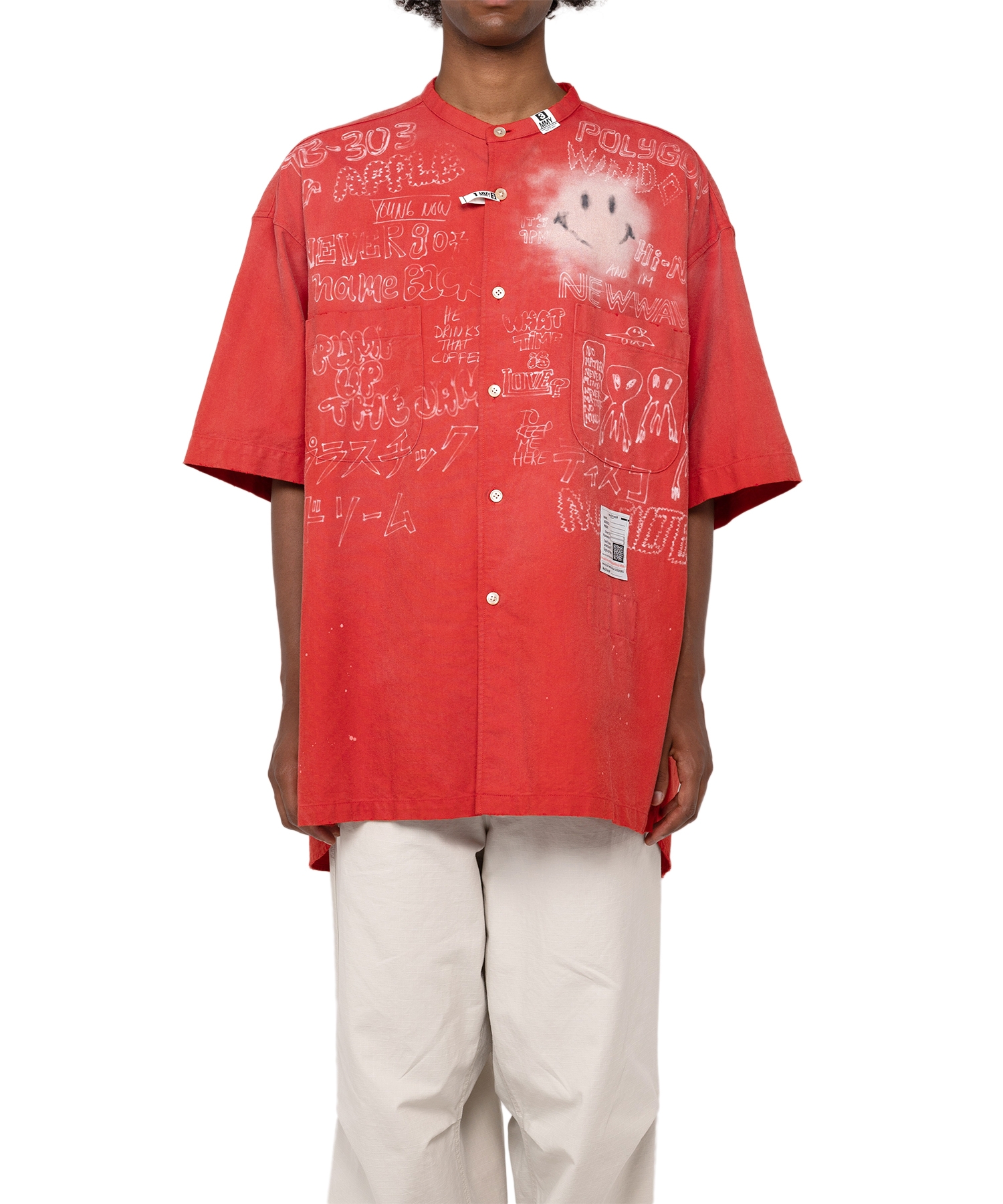 Distressed Half-sleeve Shirt