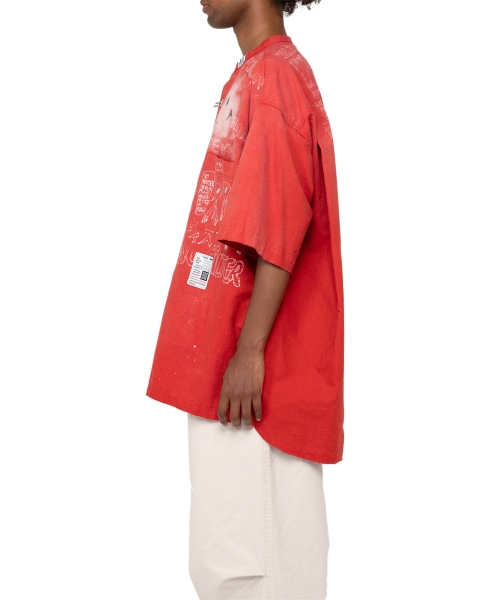 Distressed Half-sleeve Shirt