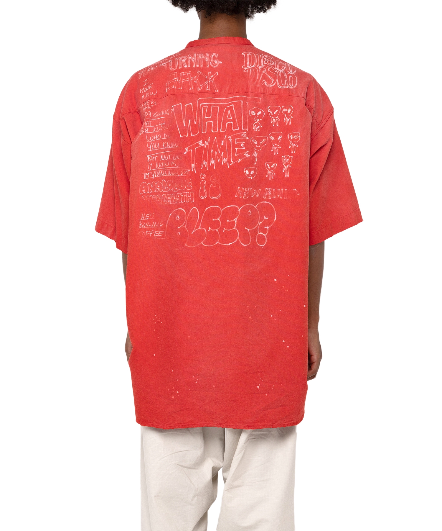 Distressed Half-sleeve Shirt