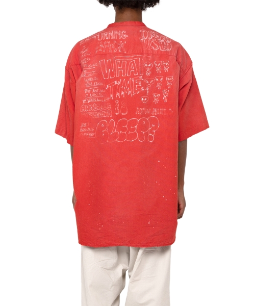 Distressed Half-sleeve Shirt