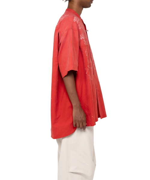 Distressed Half-sleeve Shirt