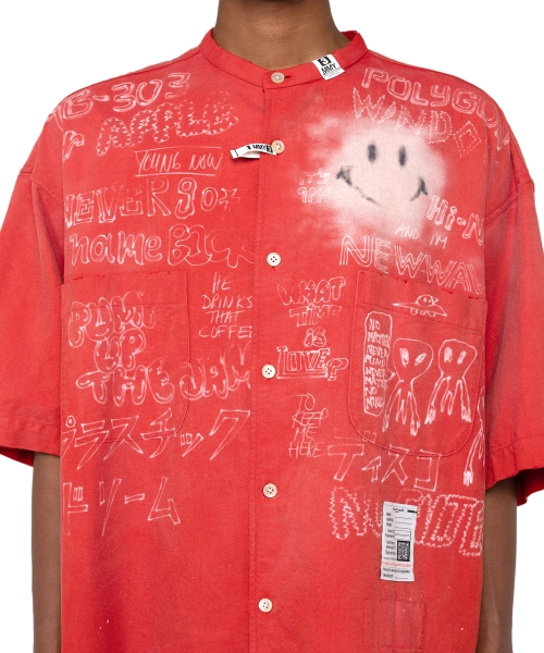 Distressed Half-sleeve Shirt