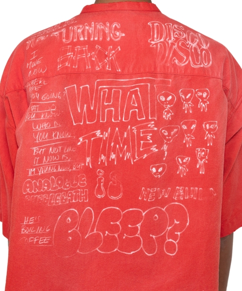 Distressed Half-sleeve Shirt