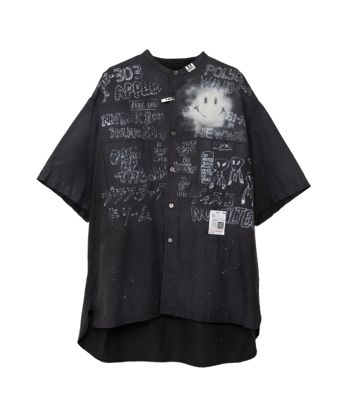 Distressed Half-sleeve Shirt