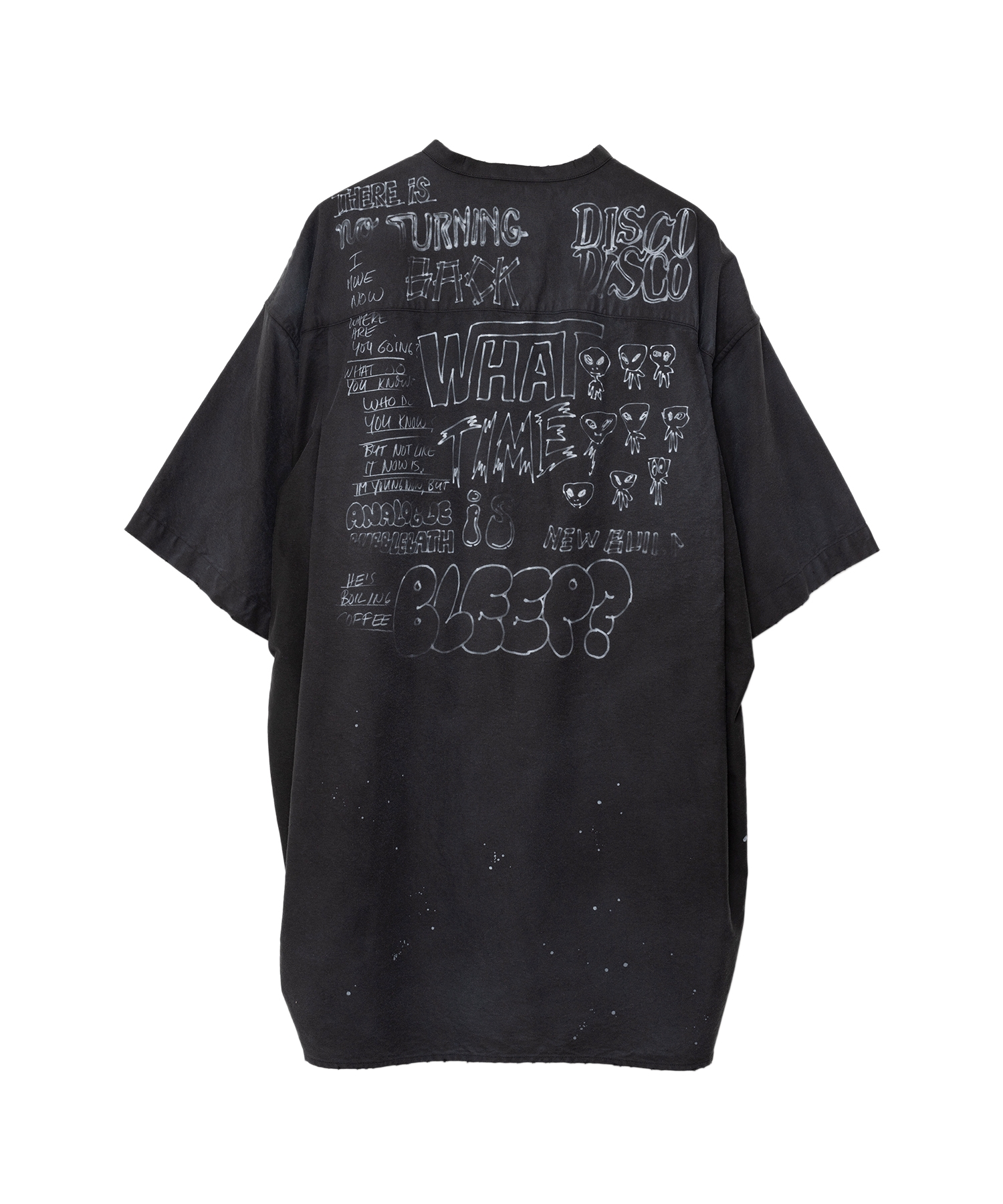 Distressed Half-sleeve Shirt