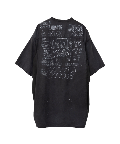 Distressed Half-sleeve Shirt