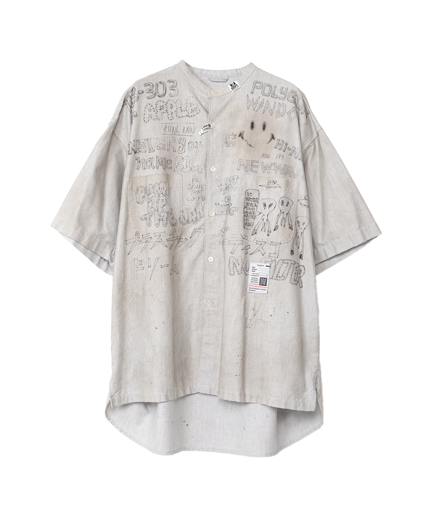 Distressed Half-sleeve Shirt