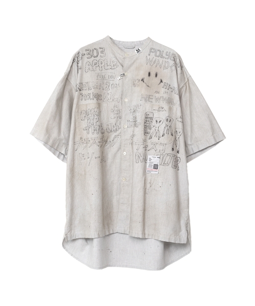 Distressed Half-sleeve Shirt