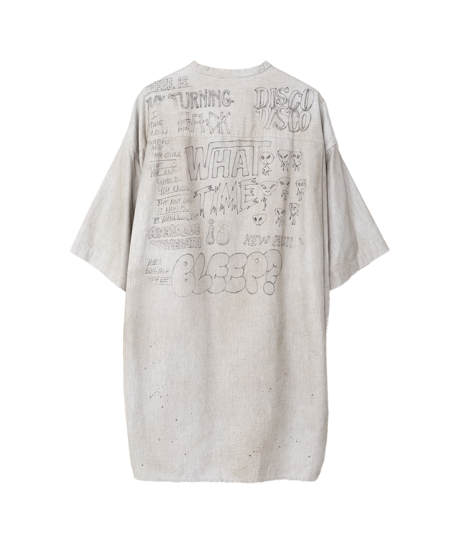 Distressed Half-sleeve Shirt