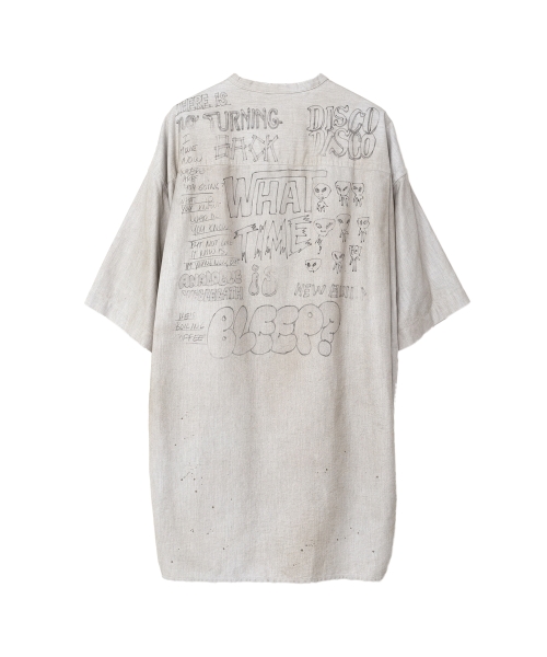 Distressed Half-sleeve Shirt