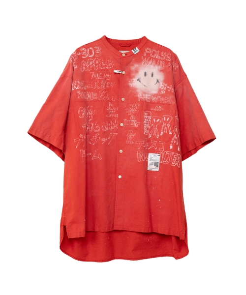 Distressed Half-sleeve Shirt