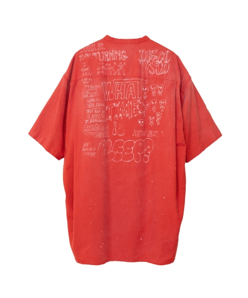 Distressed Half-sleeve Shirt