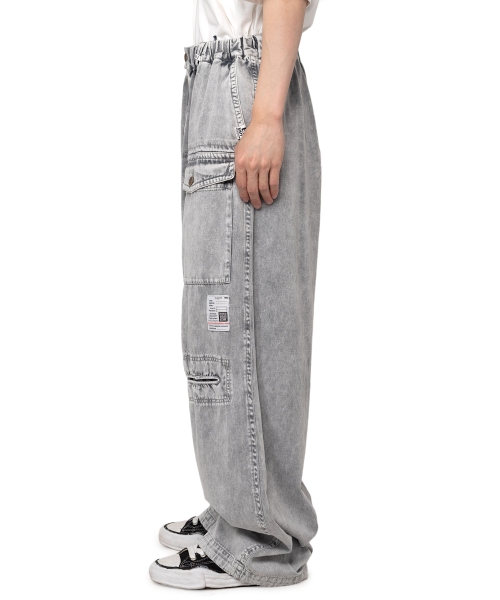 Cotton Satin Military Pants