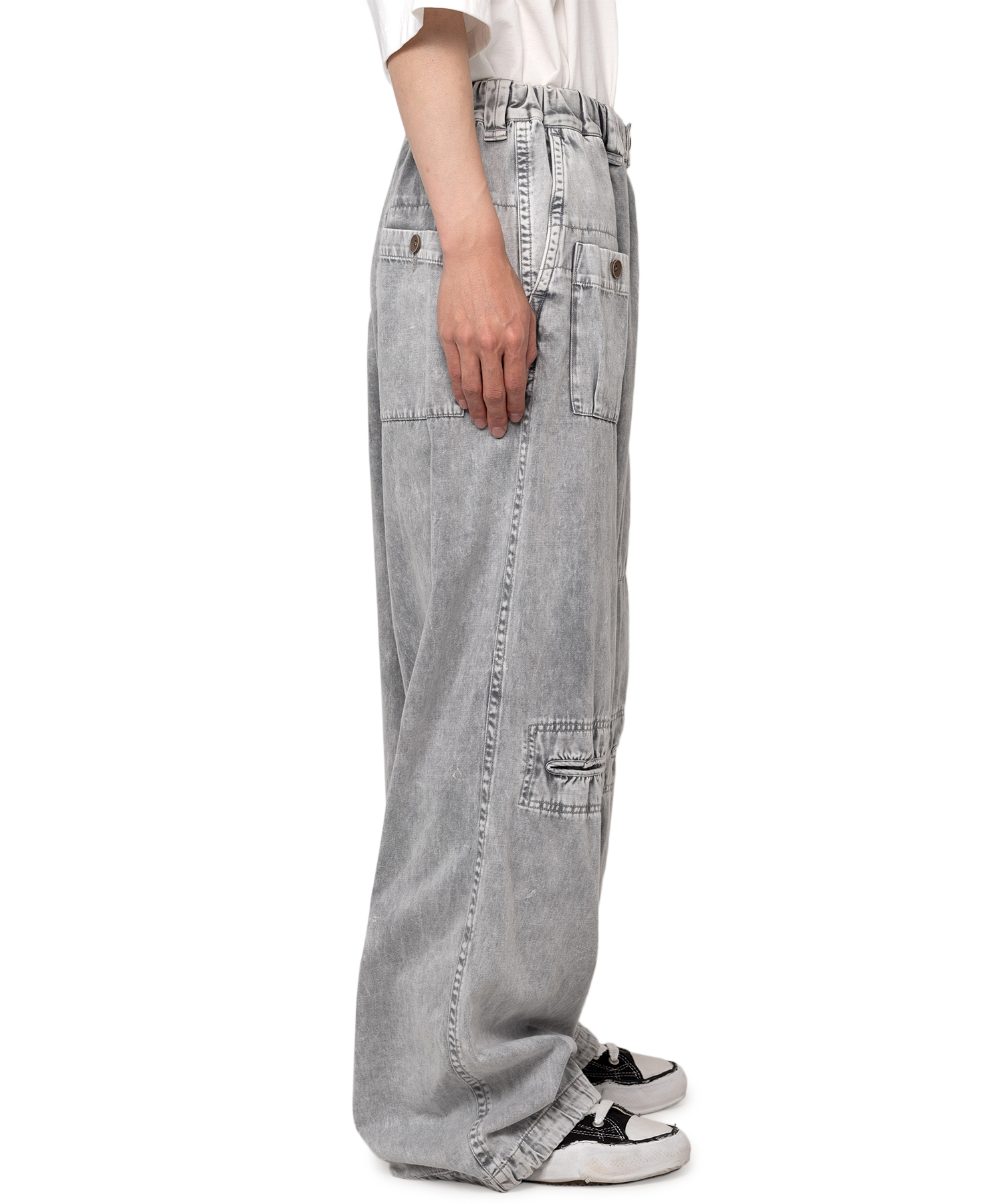 Cotton Satin Military Pants