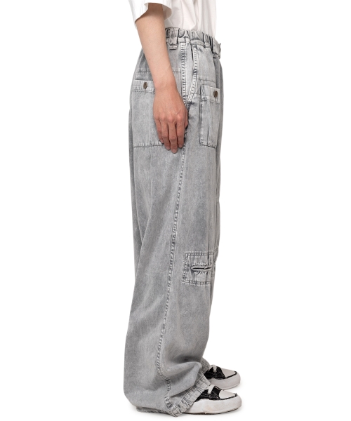 Cotton Satin Military Pants