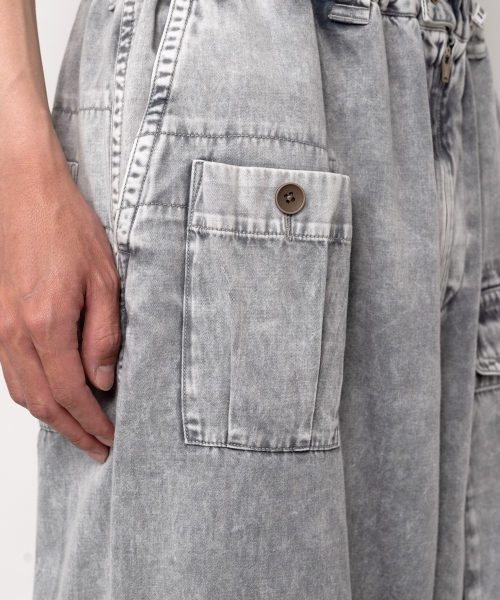 Cotton Satin Military Pants