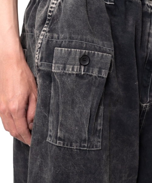 Cotton Satin Military Pants