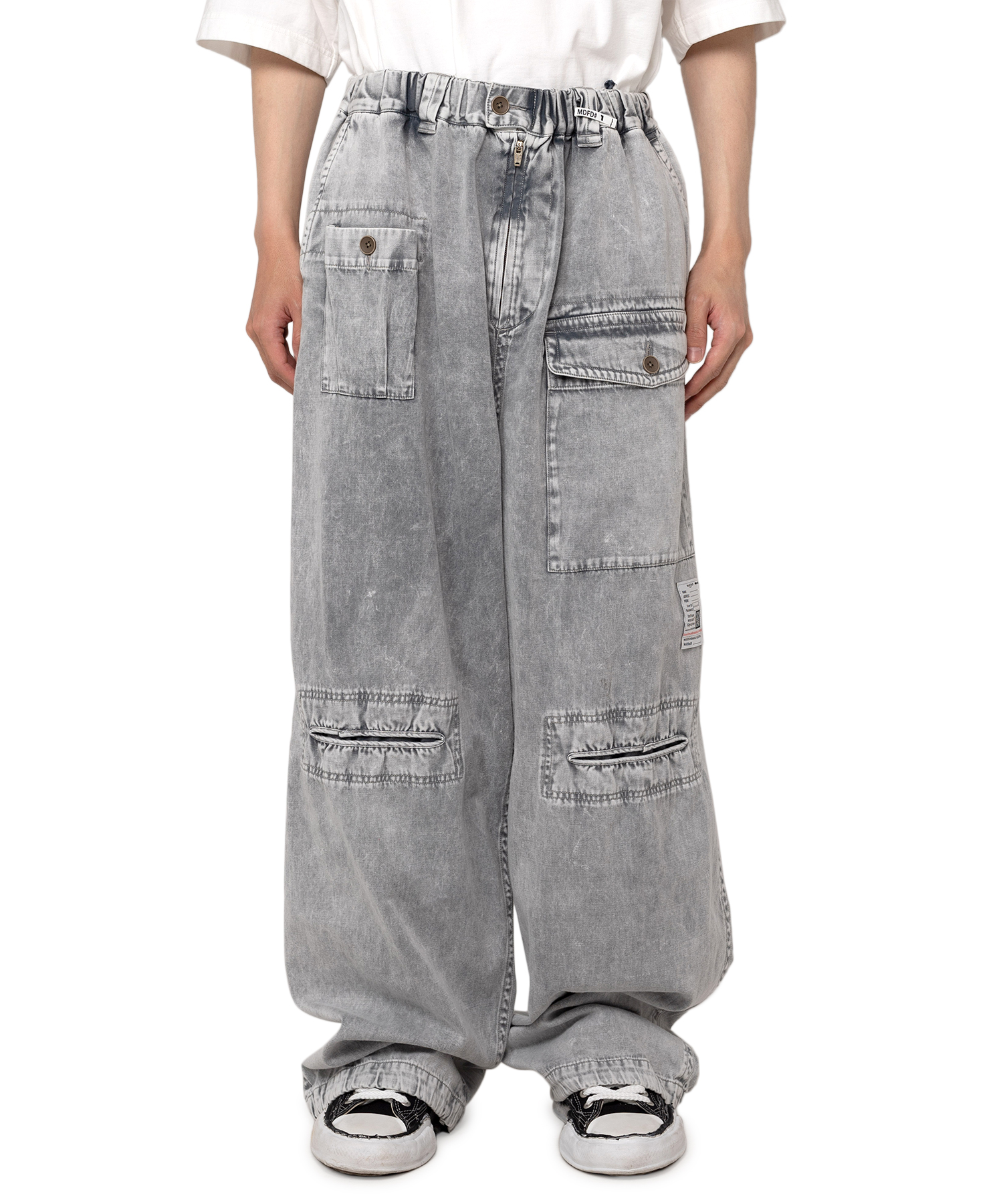 Cotton Satin Military Pants