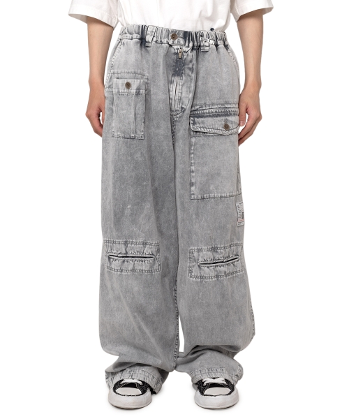 Cotton Satin Military Pants